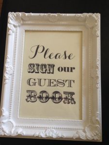 Wedding guest book in Cannock, Staffordshire
